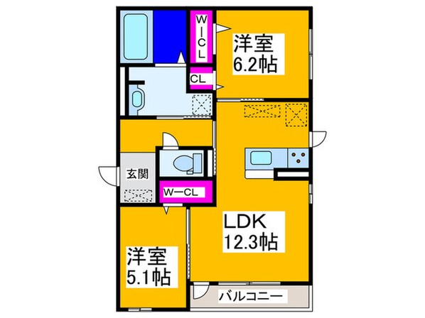 ロイズパレス中百舌鳥ＥＡＳＴの物件間取画像